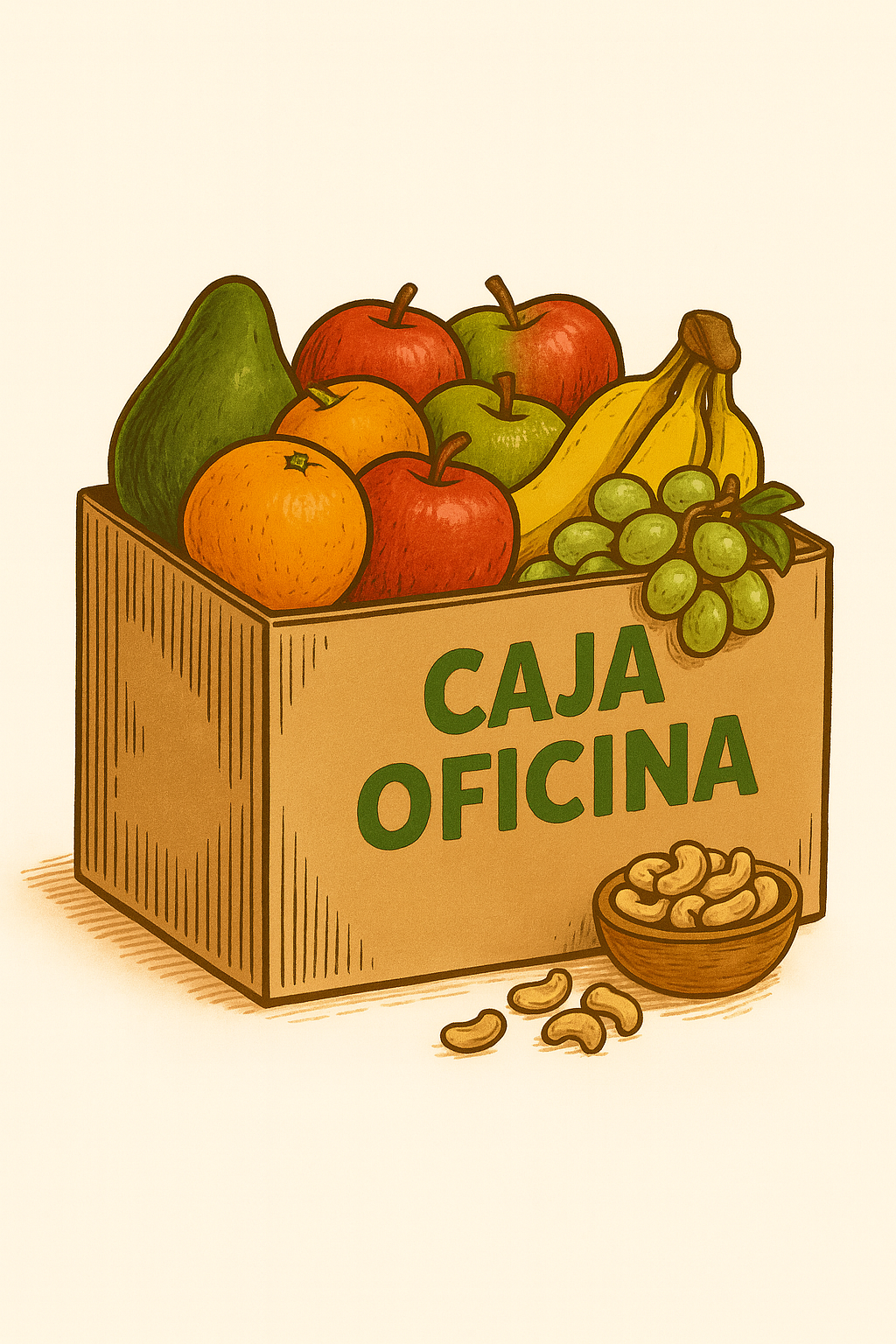Caja oficina con fruta variada ideal para la oficina