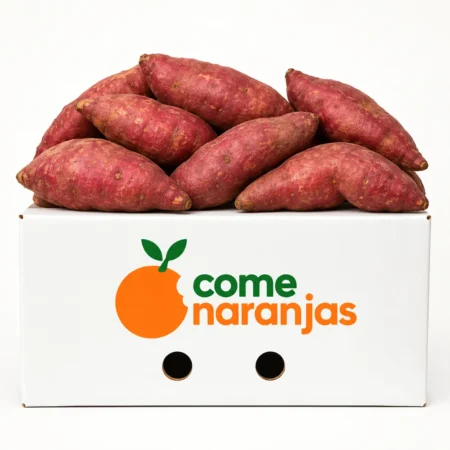 Caja de boniato rojo